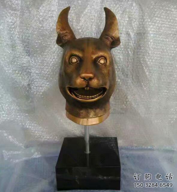 步行街生肖雕塑廠家 創(chuàng)意擺件 戶外切面生肖雕塑