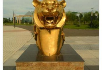 步行街十二生肖雕塑廠家 創意電鍍擺件 戶外仿真十二生肖雕塑