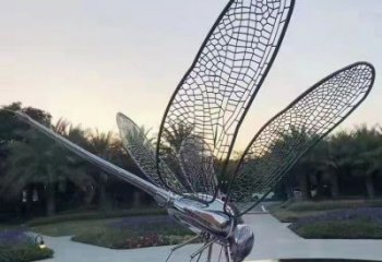 鏤空蜻蜓點水雕塑廠家 現代擺件 創意蜻蜓點水雕塑