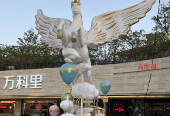 戶外飛馬雕塑廠家 大型酒店小品 酒店歐式飛馬雕塑