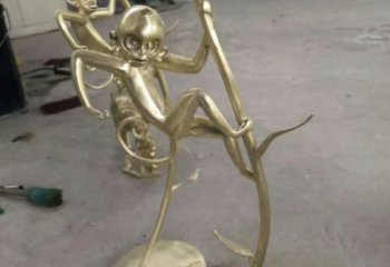 抽象猴子雕塑廠家 創意擺件 戶外烤漆猴子雕塑