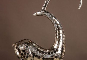 游樂(lè)場(chǎng)羊雕塑廠家 現(xiàn)代擺件 不銹鋼羊雕塑