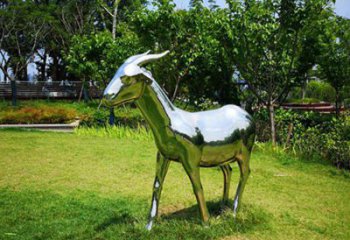 仿真羚羊雕塑廠家 大型創意擺件 公園鏡面羚羊雕塑