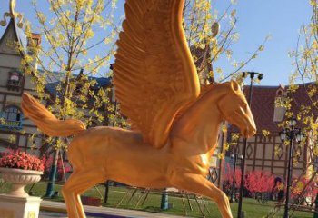 商場金馬雕塑廠家 中式創意小品 酒店拉絲金馬雕塑