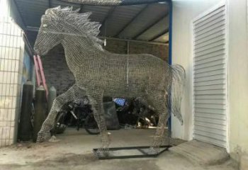 商業(yè)街花片馬雕塑廠家 大型戶外擺件 步行街異形花片馬雕塑