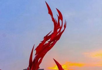 幾何鳳凰雕塑廠家 中式烤漆擺件 戶外現(xiàn)代鳳凰雕塑