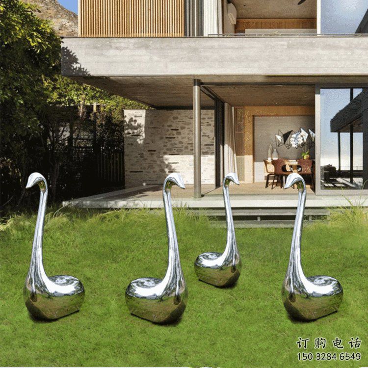 庭院天鵝雕塑廠家 歐式仿真擺件 戶外創(chuàng)意天鵝雕塑