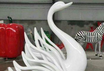 別墅天鵝雕塑廠家 卡通噴漆小品 農村現代天鵝雕塑