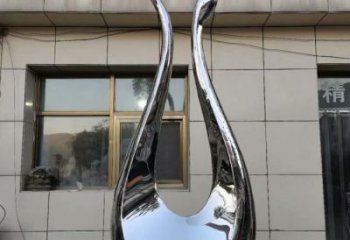 戶外天鵝雕塑廠家 戶外創意小品 酒店拉絲天鵝雕塑