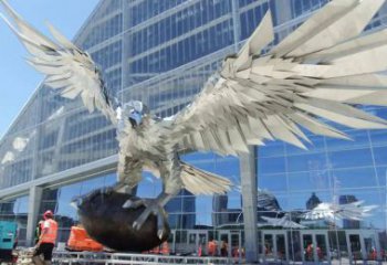 抽象鷹雕塑廠家 創(chuàng)意村口擺件 戶外廣場(chǎng)鷹雕塑