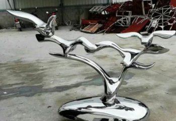 商業(yè)街和平鴿雕塑廠家 大型現(xiàn)代擺件 步行街異形和平鴿雕塑