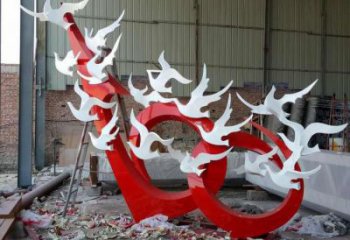 風景區(qū)和平鴿雕塑廠家 中式戶外擺件 歐式創(chuàng)意和平鴿雕塑