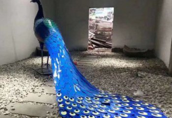 商業(yè)街孔雀雕塑廠家 大型抽象擺件 步行街異形孔雀雕塑