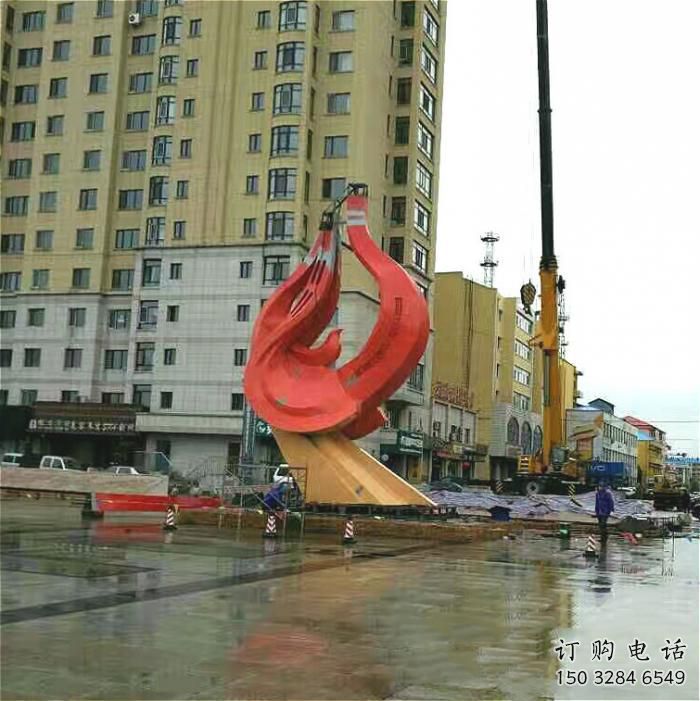 烤漆大雁雕塑廠家 現代公園擺件 戶外剪影大雁雕塑