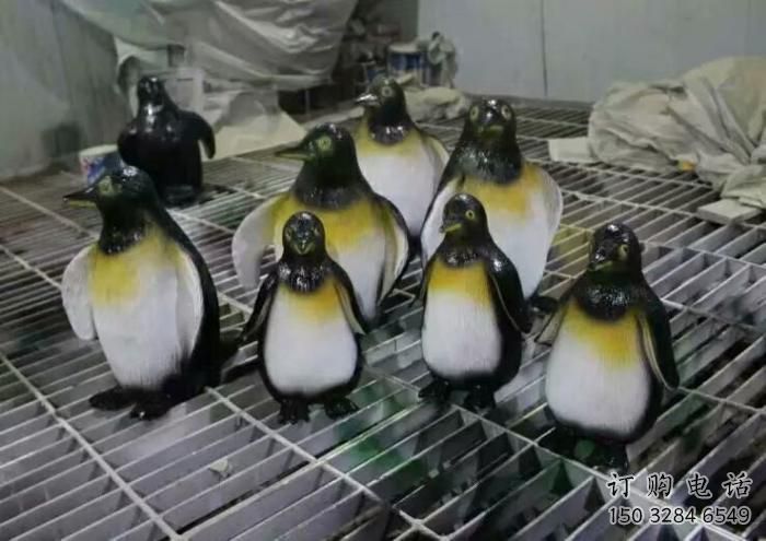 風景區企鵝雕塑廠家 中式室內擺件 抽象仿古企鵝雕塑