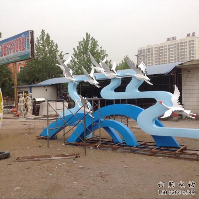 大門口海鷗雕塑廠家 歐式創(chuàng)意擺件 風(fēng)景區(qū)仿古海鷗雕塑