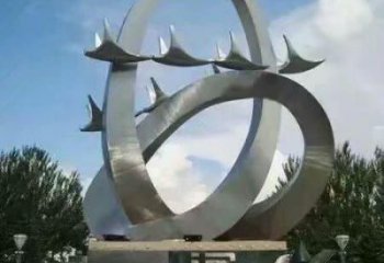 彩繪海鷗雕塑廠家 現代噴漆小品 草地切面海鷗雕塑