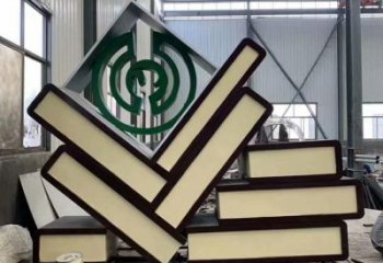 鍛造書(shū)籍雕塑廠家 現(xiàn)代創(chuàng)意小品 戶外書(shū)籍雕塑