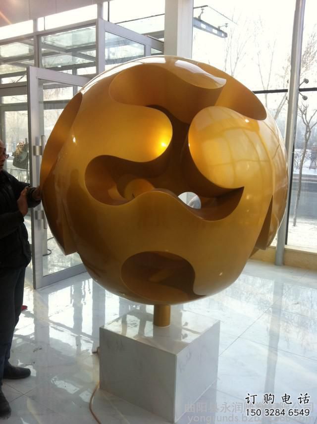 歐式圓球雕塑廠家 抽象公園擺件  戶外不銹鋼圓球雕塑