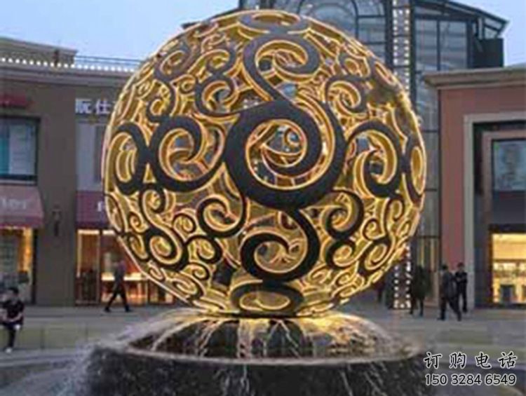 酒店地球雕塑廠家 燈光水景小品  大型不銹鋼地球雕塑