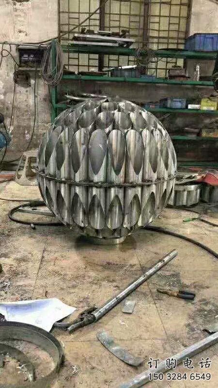 鋼管球體雕塑廠家 異形烤漆小品 戶外不銹鋼球體雕塑