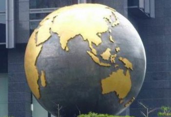 戶外地球雕塑廠家 噴漆小品 廣場不銹鋼地球雕塑