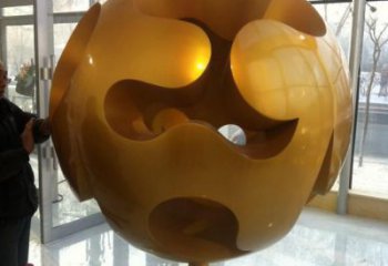 歐式圓球雕塑廠家 抽象公園擺件  戶外不銹鋼圓球雕塑