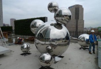 創意星球雕塑廠家 現代鏡面小品 公園不銹鋼星球雕塑