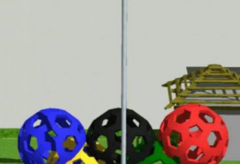 烤漆球體雕塑廠家 戶外體育小品 大型不銹鋼球體雕塑