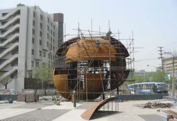 大型球體雕塑廠家 鍛造公園小品 廣場不銹鋼球體雕塑