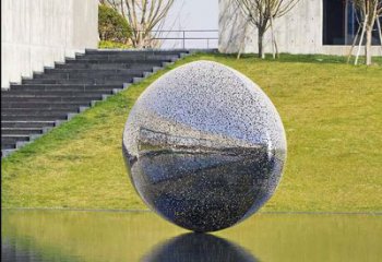幾何球狀雕塑廠家 抽象公園小品 大門口不銹鋼球狀雕塑