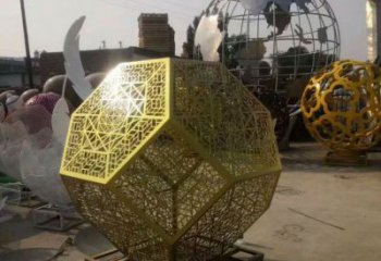 別墅區球狀雕塑廠家 大型鏤空擺件 戶外不銹鋼球狀雕塑