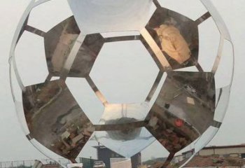 歐式足球雕塑廠家 抽象戶外擺件 體育場不銹鋼足球雕塑