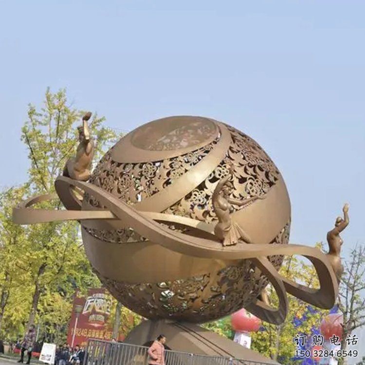 歐式星球雕塑廠家 抽象公園擺件 體育場不銹鋼星球雕塑