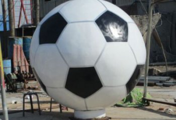現代足球雕塑廠家 大型別墅區擺件 戶外不銹鋼足球雕塑