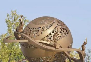 歐式星球雕塑廠家 抽象公園擺件 體育場不銹鋼星球雕塑