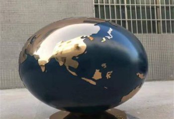 創意地球儀雕塑廠家 啞光教育小品 校園不銹鋼地球儀雕塑