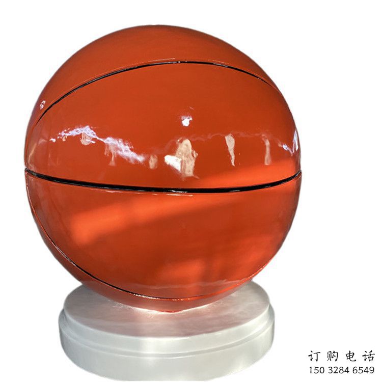 抽象籃球雕塑廠家 烤漆校園小品 戶外不銹鋼籃球雕塑