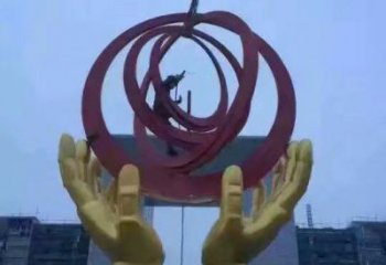 拉絲地球儀雕塑廠家 鏤空創意擺件 別墅區不銹鋼地球儀雕塑