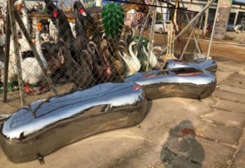 鏡面鵝卵石雕塑廠家 現(xiàn)代大型擺件 廣場不銹鋼鵝卵石雕塑