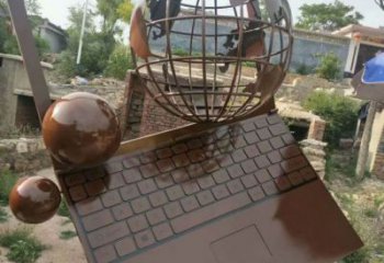 仿古電腦雕塑廠家 校園廣場小品 戶外不銹鋼電腦雕塑