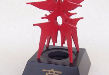 幾何甲骨文雕塑廠家 戶外小品 大門口不銹鋼甲骨文雕塑