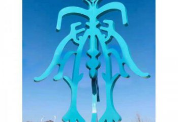 大型甲骨文雕塑廠家 鍛造烤漆小品 戶外不銹鋼甲骨文雕塑