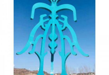 仿古甲骨文雕塑廠家 公園小品 房地產不銹鋼甲骨文雕塑