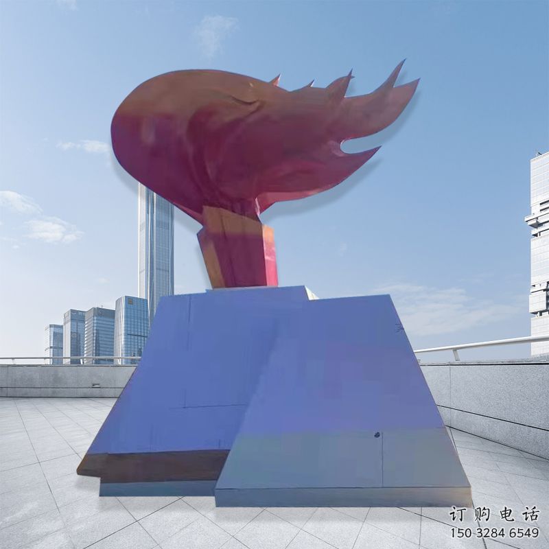 商業街火炬雕塑廠家 廣場現代擺件  大型不銹鋼火炬雕塑