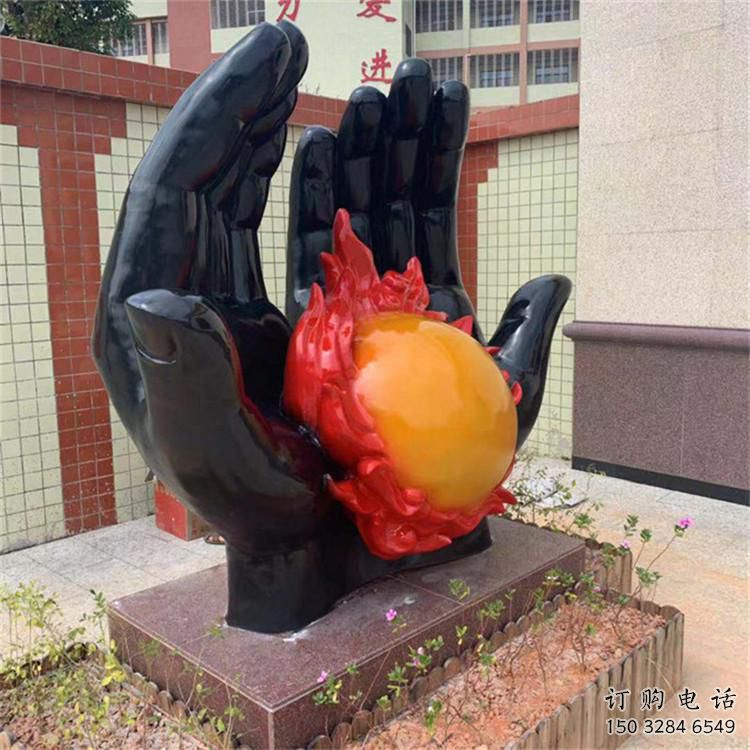 烤漆火苗雕塑廠家 現代創意小品 商業街不銹鋼火苗雕塑