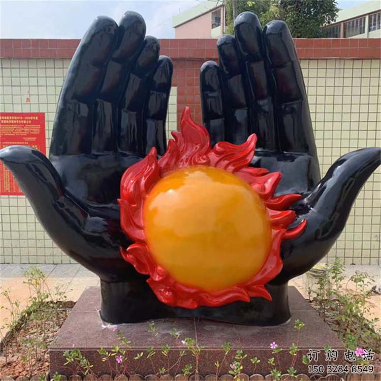 烤漆圣火雕塑廠家 現(xiàn)代創(chuàng)意小品 商業(yè)街不銹鋼圣火雕塑