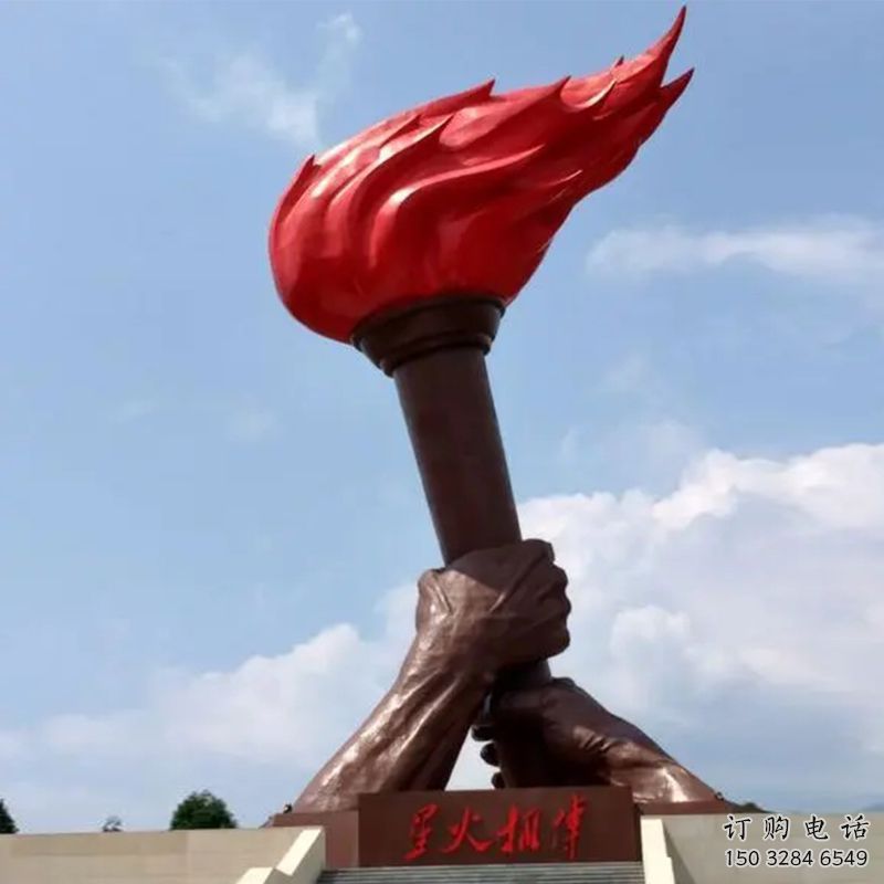 別墅區(qū)火苗雕塑廠家 大型別墅區(qū)擺件 現(xiàn)代不銹鋼火苗雕塑