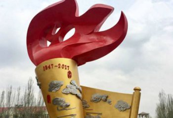 大型商場火焰雕塑廠家 戶外擺件 烤漆不銹鋼火焰雕塑