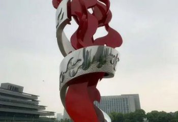 戶外火焰雕塑廠家 創意噴漆小品  大型不銹鋼火焰雕塑